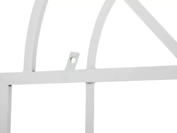 Set of 2 White Metal Viva Trellis Grids - 180cm High x 70cm Wide, Handcrafted Iron with Antique Patina