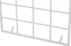 Set of 2 White Metal Viva Trellis Grids - 180cm High x 70cm Wide, Handcrafted Iron with Antique Patina