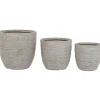 Set of Planters Home ESPRIT Beige Fibreglass Magnesium 45 x 45 x 43 cm (3 Units)