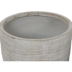 Set of Planters Home ESPRIT Beige Fibreglass Magnesium 45 x 45 x 43 cm (3 Units)