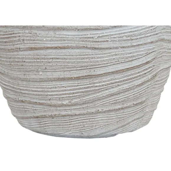 Set of Planters Home ESPRIT Beige Fibreglass Magnesium 45 x 45 x 43 cm (3 Units)