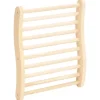 S-formet ryglæn i massivt fyrretræ til sauna | Farve: Natur | Størrelse: Ergonomisk design