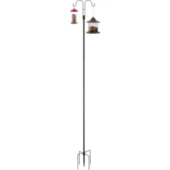 Shepherd's Hook, Dobbelt Udendørs Havekrog, 295x250x2345 mm, Sort, Stål