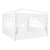 Sidepanel-sæt til havepavillon, 300x200 cm, hvid