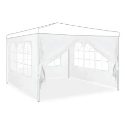 Sidepanel-sæt til havepavillon, 300x200 cm, hvid
