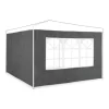 Sidepanel-sæt til pavillon, 300x200 cm, grå