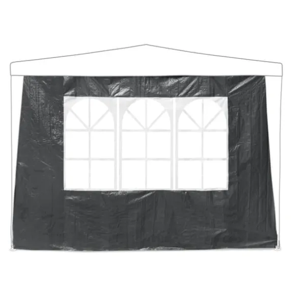 Sidepanel-sæt til pavillon, 300x200 cm, grå