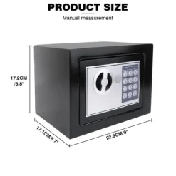 Sikker, solid stål konstruktion, digital PIN betjening, overflademonteret installation,SORT 4.6L