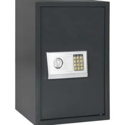 Sikkerheds pengeskab med elektronisk lås - Mørkegrå | Stål | Størrelse: 40x35x60 cm