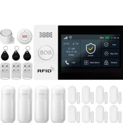 Sikkerhedsalarm System, App Kontrol, GSM Kommunikation,E, EU-stik