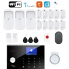 Sikkerhedsalarm System, GSM og WiFi Forbindelse, App Kontrol,EU-stik-d, D