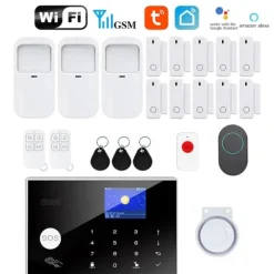Sikkerhedsalarm System, GSM og WiFi Forbindelse, App Kontrol,EU-stik-d, D