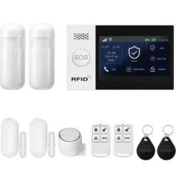 Sikkerhedsalarm System, Smart Home Integration, App Kontrol,EU Stik, 4G WiFi Kit B