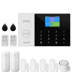 Sikkerhedsalarmssystem, Trådløs forbindelse, Smart app kontrol,GSM 2G Kit C, EU Stik