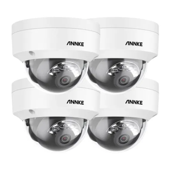 Sikkerhedskamera, 12MP HD, Menneske- og Køretøjsdetektion, IP67 Vandtæt,4Pcs-b