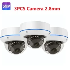 Sikkerhedskamera, 5MP høj opløsning, smart IR natvision,3PCS 5MP KAMERA A