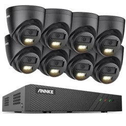 Sikkerhedskamera, 6MP opløsning, bevægelsesdetektion,Ingen, 8CH NVR 8Pcs Kamera