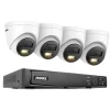 Sikkerhedskamera, 6MP opløsning, bevægelsesdetekteringsteknologi,8CH NVR 4Pcs Kamera, 4T