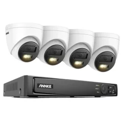 Sikkerhedskamera, 6MP opløsning, bevægelsesdetekteringsteknologi,8CH NVR 4Pcs Kamera, 4T