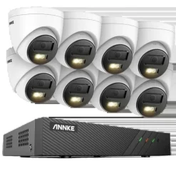 Sikkerhedskamera, 6MP opløsning, bevægelsesdetektion,Ingen, 8CH NVR 8Pcs Kamera