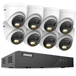 Sikkerhedskamera, 6MP opløsning, bevægelsesdetektion,Ingen, 8CH NVR 8Pcs Kamera