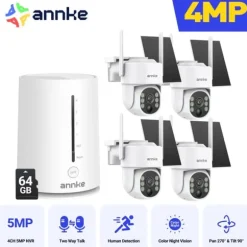 Sikkerhedskamera, 4MP opløsning, 100% trådløs,Med 64GB kort