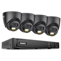 Sikkerhedskamera, 6MP opløsning, bevægelsesdetekteringsteknologi,8CH NVR 4Pcs Kamera, 4T