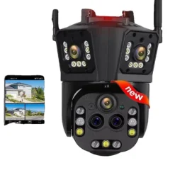 Sikkerhedskamera, 20MP opløsning, 360 graders smart tracking, 1 stk kamera uden kort