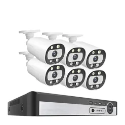 Sikkerhedskamera System, 8 Kanaler, AI Menneske Detektion,1T Indbygget HDD, 8CH NVR 6PCS CAM 5MP