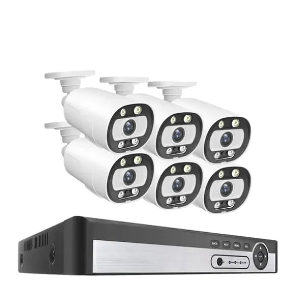 Sikkerhedskamera System, 8 Kanaler, AI Menneske Detektion,1T Indbygget HDD, 8CH NVR 6PCS CAM 5MP