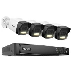 Sikkerhedskamera System, 8 Kanal Video Indgang, 12MP Opløsning,Ingen, 8CH NVR 4PCS Kamera