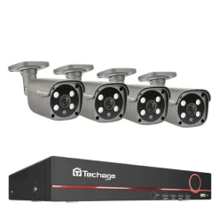 Sikkerhedskamera System, 8 Kanaler, To-Vejs Lydkommunikation,8CH 4PCS 5MP KAMERA, 3T Indbygget HDD
