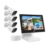 Sikkerhedskamera System, 10.1" LCD Skærm, 1080P Full HD Nattesyn,4PCS 0TB