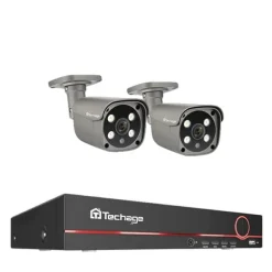 Sikkerhedskamera System, 8 Kanaler, To-Vejs Lydkommunikation,8CH 2PCS 5MP KAMERA, 3T Indbygget HDD