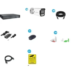 Sikkerhedskamera System, 5 MP Opløsning, Nattesyn Funktion,8CH NVR 8 KAMERA, Ingen
