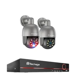 Sikkerhedskamera System, 8 Kanal NVR, Forbedret Nattesyn,8CH 2stk Kamera 8MP, 3T (udendørs sport)