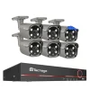 Sikkerhedskamera system, 4K HD opløsning, To-vejs lyd, 3T (udendørs sport), 8CH 6 stk 5MP kamera