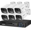 Sikkerhedskamera system, 4K opløsning, AI farve natvision, , None, 8CH NVR and 6 Camera
