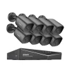 Sikkerhedskamera System, 5MP Opløsning, Udvidelig Op Til 8 Kameraer,2T, 1080P 8PCS DVR Kit