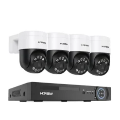 Sikkerhedskamera System, 8MP Opløsning, Fjernadgang,4stk 8MP Kamera, 2T