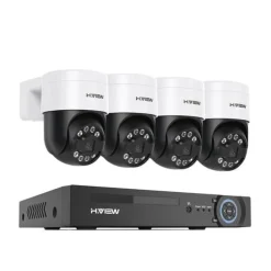 Sikkerhedskamera System, 8MP Opløsning, Fjernadgang,2T, 4stk 5MP Kamera