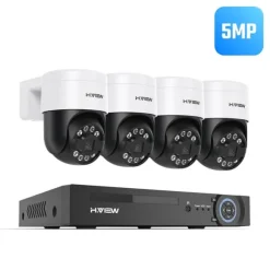 Sikkerhedskamera System, 8MP Opløsning, Fjernadgang,2T, 4stk 5MP Kamera