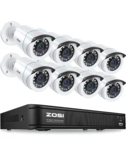 Sikkerhedskamera System, Nattesyn, 8 Kanal DVR,8CH DVR 8 kameraer-b, 1T-a