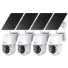Sikkerhedskamera, To-vejs lyd, Farve natvision,4PCS