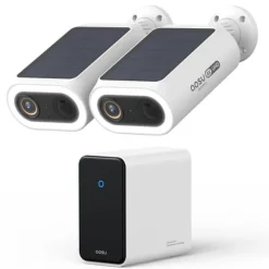 Sikkerhedskamerasystem, 4K opløsning, AI detektionsfunktioner,2pcs sæt, EU stik