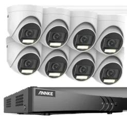 Sikkerhedskamerasystem, 5MP højopløsningskvalitet, 8CH DVR med nattevision,8CH DVR 8Pcs Kits, Ingen