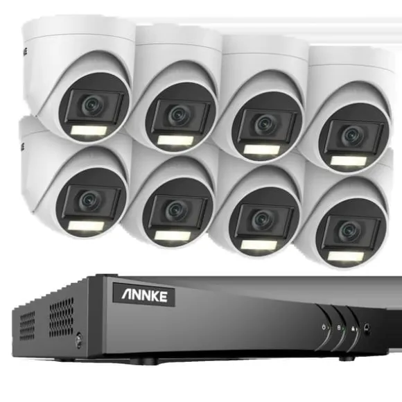 Sikkerhedskamerasystem, 5MP højopløsningskvalitet, 8CH DVR med nattevision,8CH DVR 8Pcs Kits, Ingen