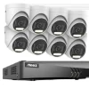 Sikkerhedskamerasystem, 5MP højopløsningskvalitet, 8CH DVR med nattevision,8CH DVR 8Pcs Kits, 4T