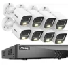 Sikkerhedskamerasystem, 5MP højopløsningskvalitet, 8CH DVR med nattevision,4T, 8CH DVR 8Pcs Kits-b