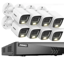 Sikkerhedskamerasystem, 5MP højopløsningskvalitet, 8CH DVR med nattevision,4T, 8CH DVR 8Pcs Kits-b
